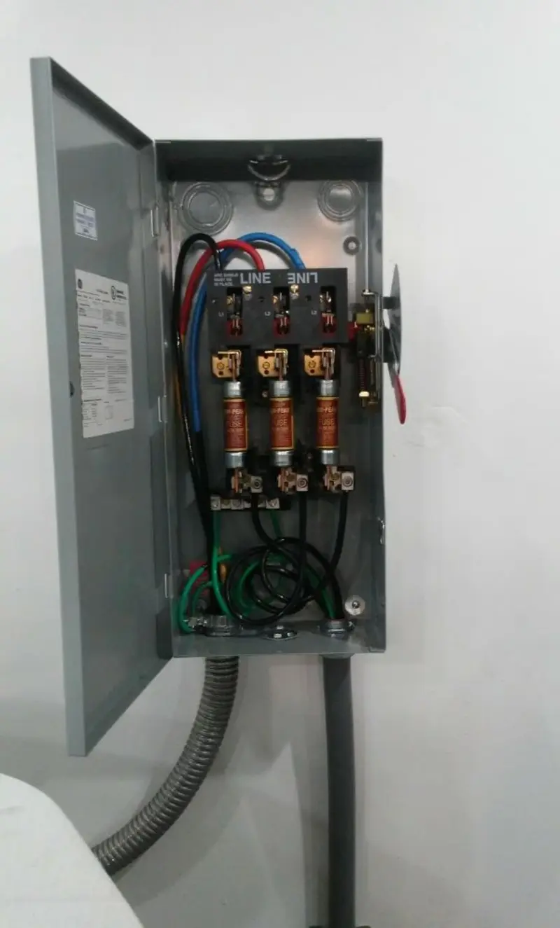 Three-phase disconnect switch installed for Electrical Wiring & Rewiring in Dunstable